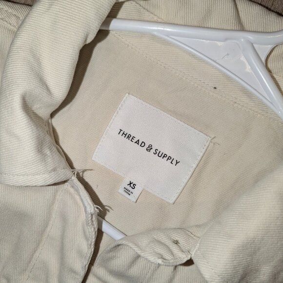Thread & Supply White button up collar cotton - Picture 2 of 3